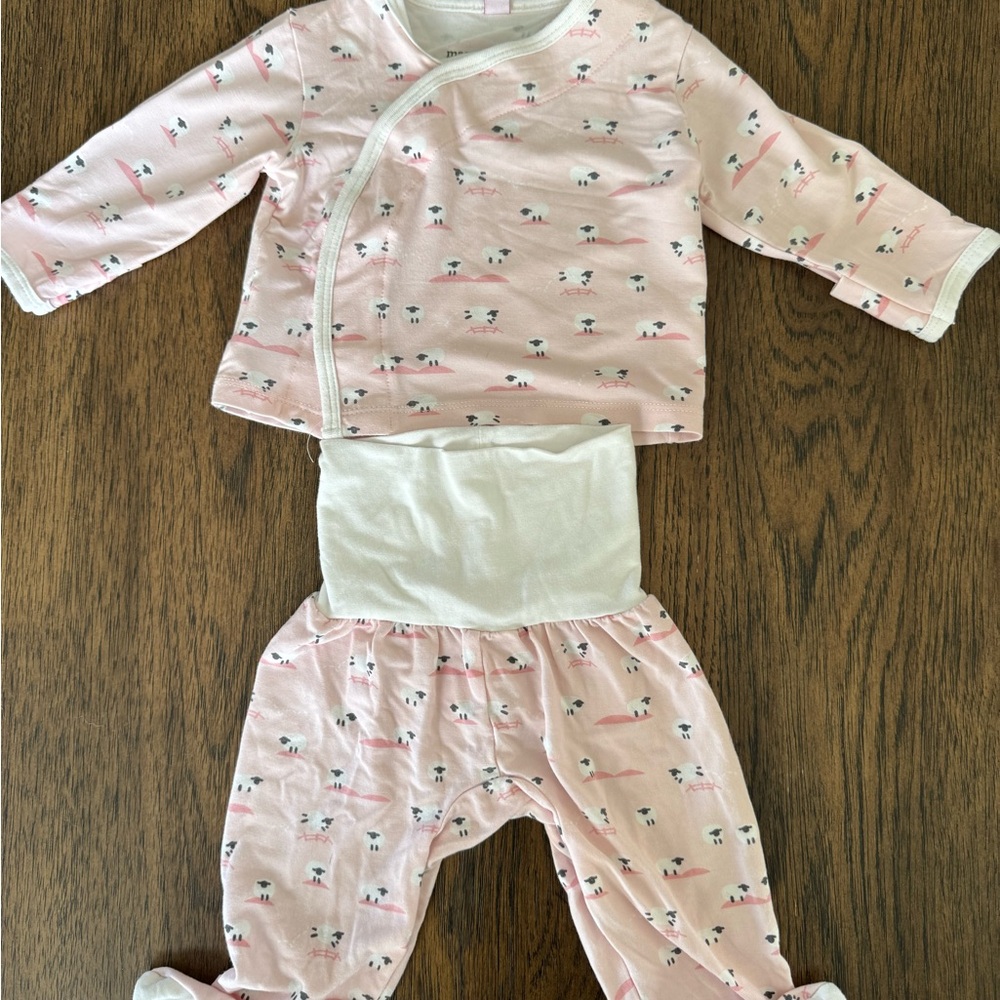 Magnetic Me Girl NEWBORN Pink Sheep Kids Pajama Set